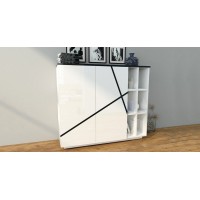Комод Pure II AAAA Meble білий/чорний
