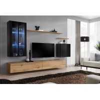 Гостиная стенка SWITCH 12 ASM MEBLE черный/бежевый