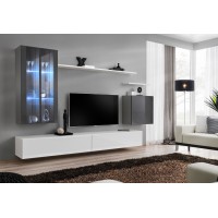Гостиная стенка SWITCH 12 ASM MEBLE серый/белый