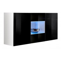 Комод SB2 FLY ASM MEBLE белый/черный