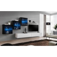 Гостиная стенка SWITCH 20 ASM MEBLE черный/белый