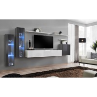 Гостиная стенка SWITCH 11 ASM MEBLE серый/белый
