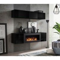 Гостиная стенка FLY N1 ASM MEBLE черный
