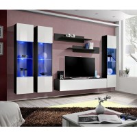 Гостиная стенка FLY C3 ASM MEBLE черный/белый