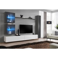 Гостиная стенка SWITCH 18 ASM MEBLE серый/белый