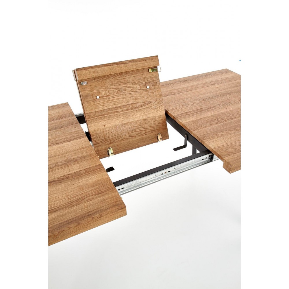 Стіл BERLIN 160 220 Halmar горіховий/чорний