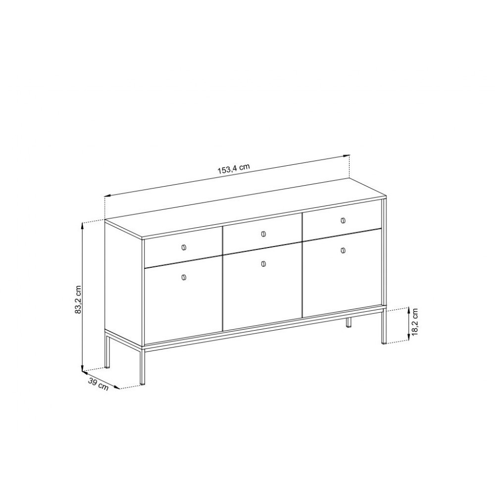 Комод MKSZ154 Mono бордовый Piaski