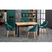 Стіл TIAGO 140 220/80 Halmar дуб крафт/чорний