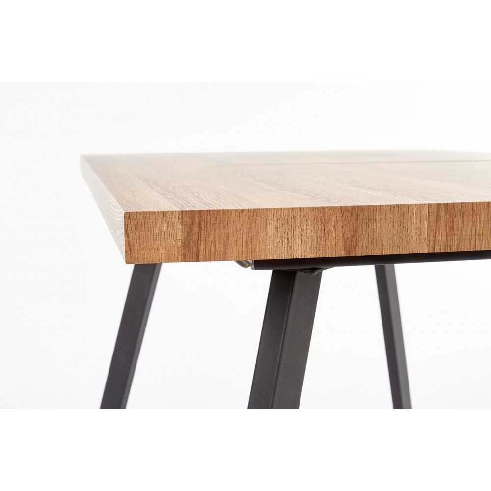 Стіл BERLIN 160 220 Halmar горіховий/чорний