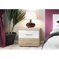 Тумба приліжкова VICKY ASM MEBLE дуб сонома/білий глянець
