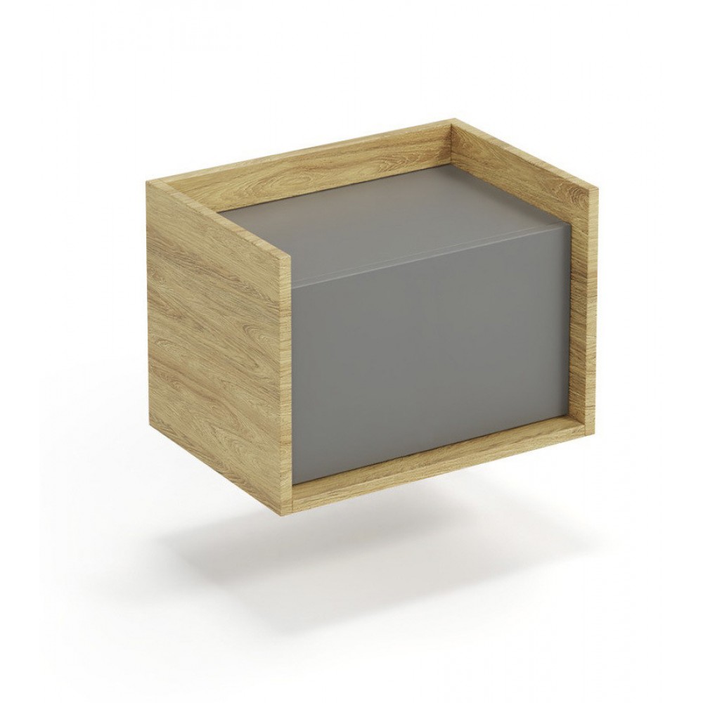 Шафка MOBIUS 1D Halmar гікора натуральна/сірий запиленний