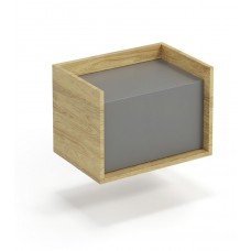 Шафка MOBIUS 1D Halmar гікора натуральна/сірий запиленний