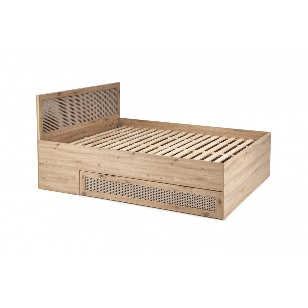 Ліжко BORNEO LOZ-160 Halmar дуб артизан/чорний