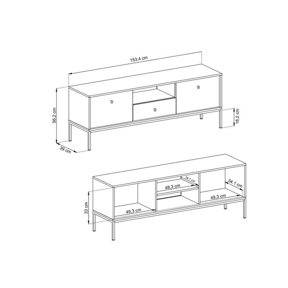 Тумба под ТВ MRTV154 Mono бордовый Piaski
