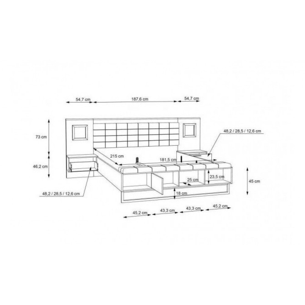 Ліжко JAKOBINA JKBL1181B-C795 Forte
