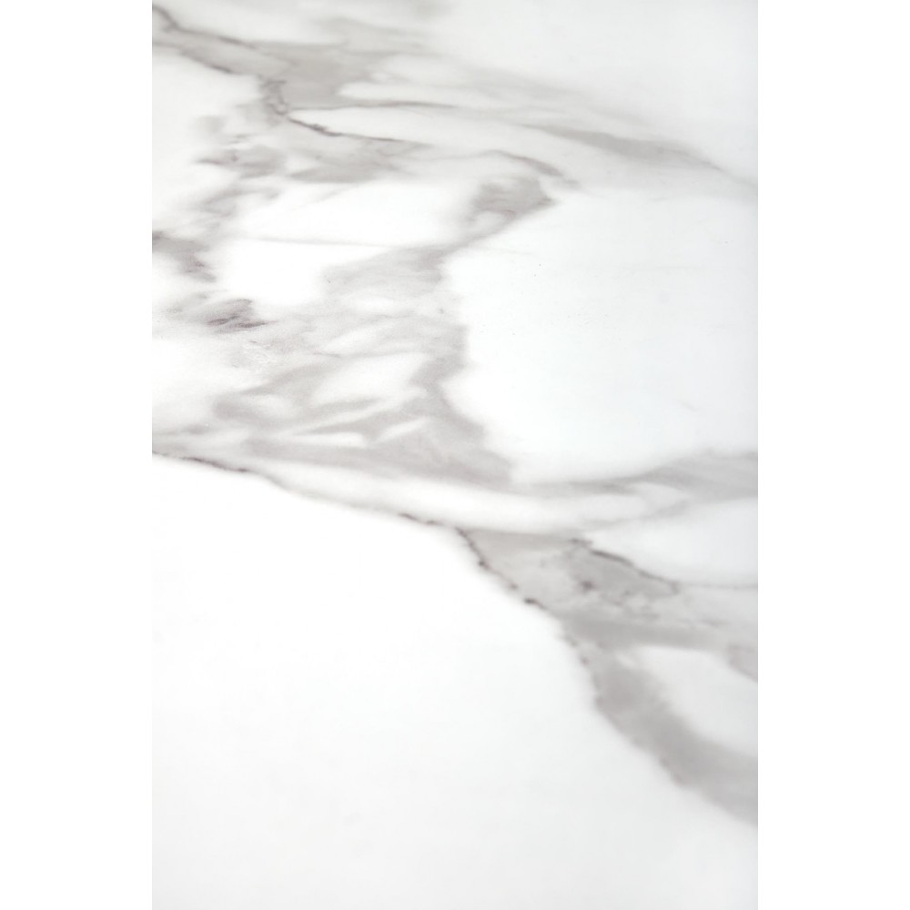 Стіл MORATA Halmar білий мармур/чорний/золото