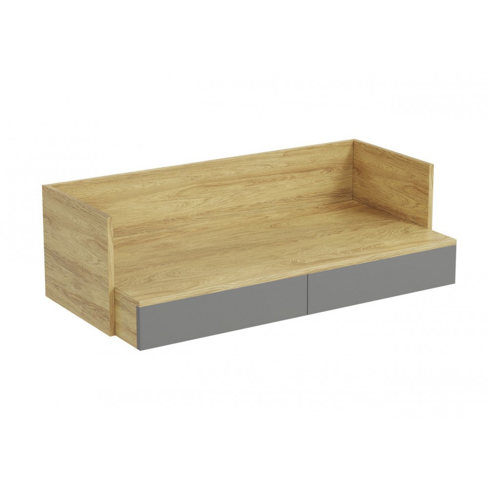 Стіл письмовий MOBIUS 2S Halmar гікора натуральна/сірий запиленний