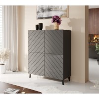 Пенал ABETO 100 Cama графитовый мат/графитовый глянец