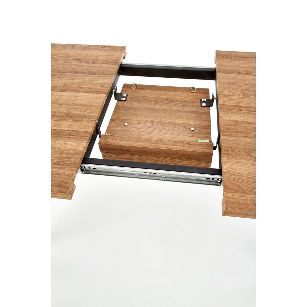 Стіл BERLIN 160 220 Halmar горіховий/чорний