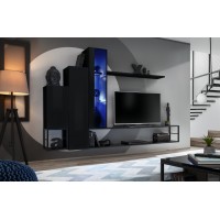 Гостиная стенка SWITCH M8 ASM MEBLE черный/черный глянец