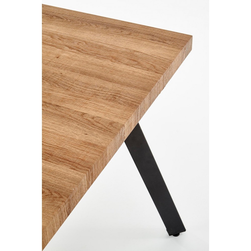 Стіл BERLIN 160 220 Halmar горіховий/чорний