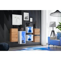 Тумба (комплект) SWITCH SB4 ASM MEBLE белый/дуб вотан