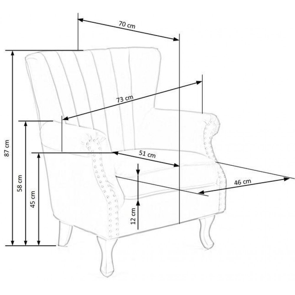 Крісло TITAN Halmar гірчичний