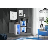 Тумба (комплект) SWITCH SB4 ASM MEBLE графіт/білий