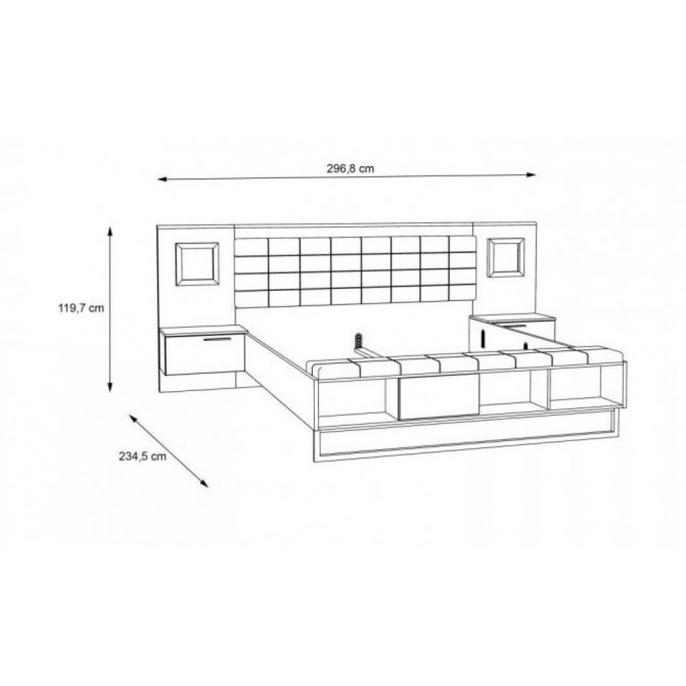 Ліжко JAKOBINA JKBL1181B-C795 Forte