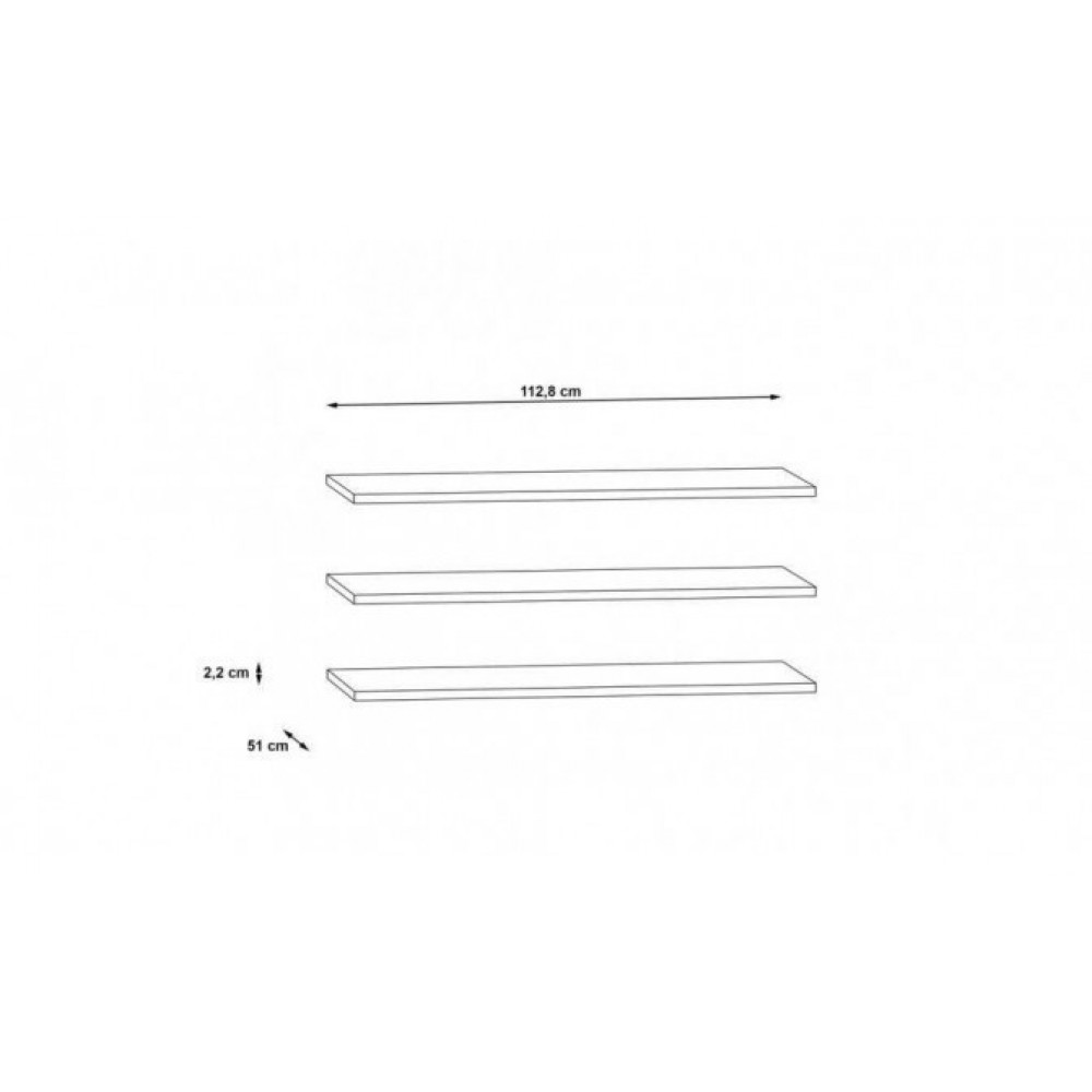 Полиця (комплект) для шафи WARD12 Forte