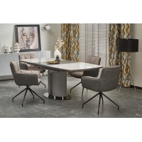 Стіл DANCAN Halmar білий мармур/сірий/світло-сірий/чорний