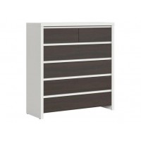 Комод KOM6S Kaspian BRW білий/коричневий