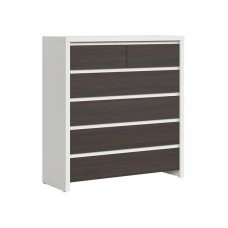 Комод KOM6S Kaspian BRW білий/коричневий