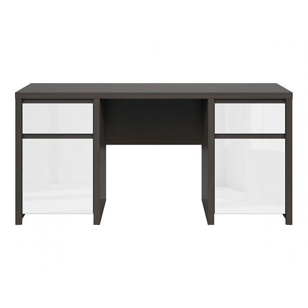 Стіл комп'ютерний BIU2D2S/160 Kaspian BRW білий/коричневий