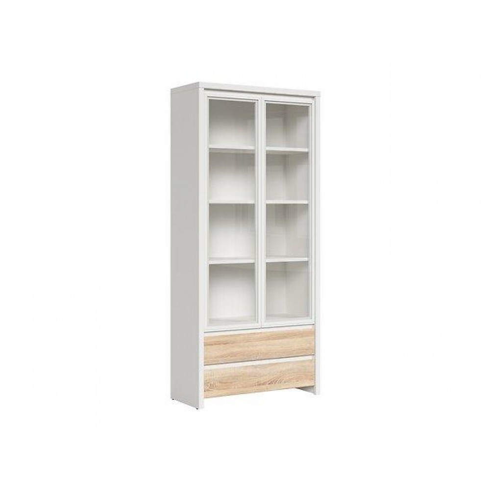 Витрина REG2W2S Kaspian BRW бежевый/белый Витрина REG2W2S Kaspian BRW бежевый/белый