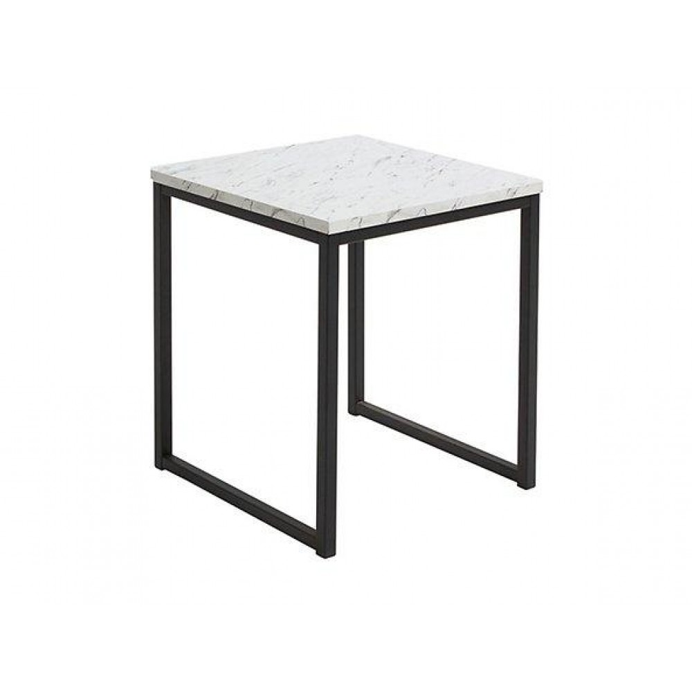 Журнальный столик LAW/50 AROZ BRW белый/черный