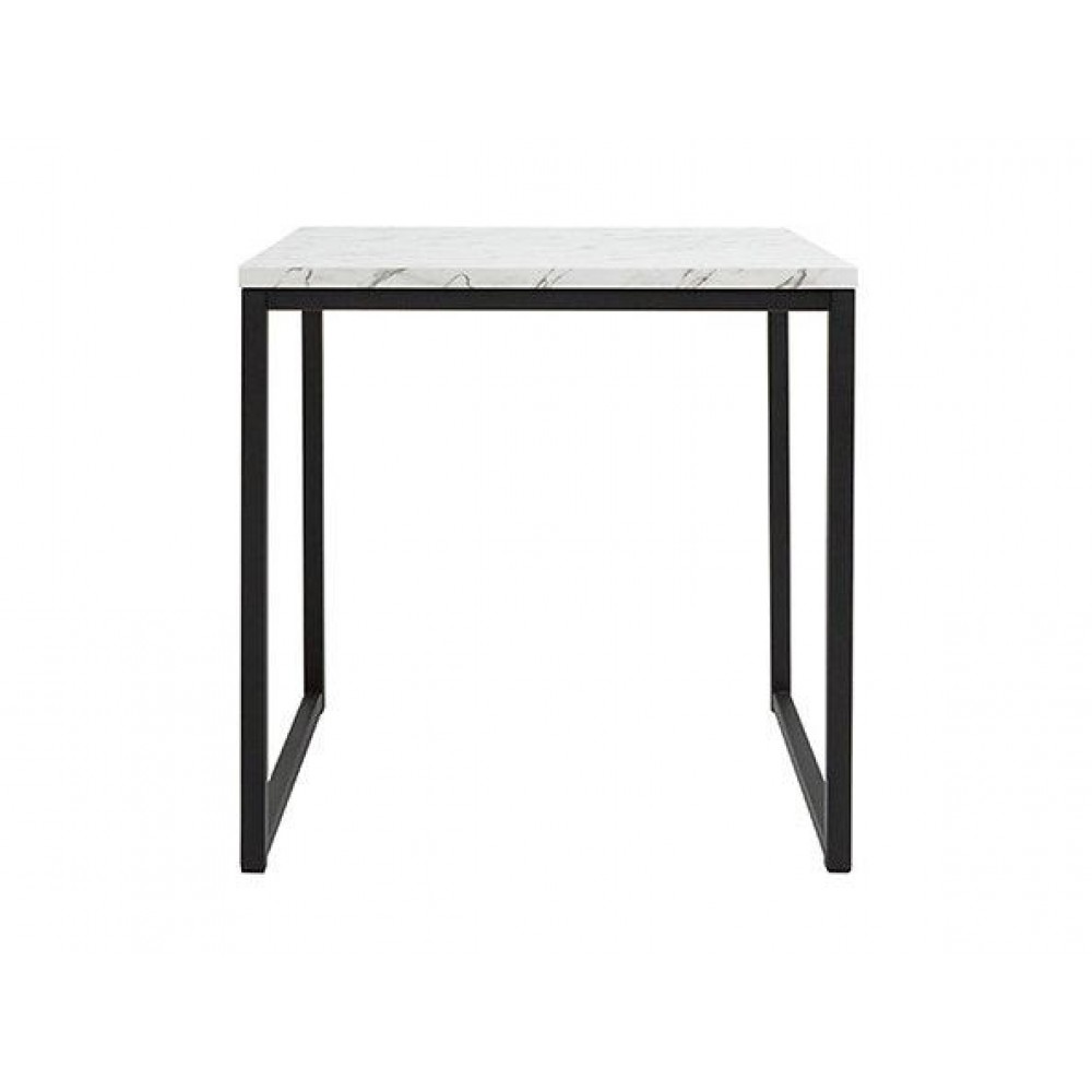 Журнальный столик LAW/50 AROZ BRW белый/черный