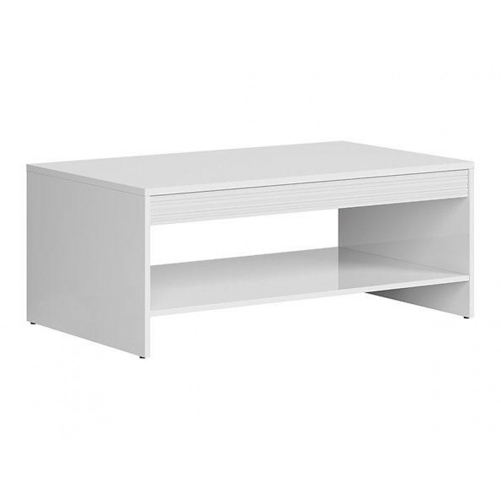 Журнальный столик LAW/110 Flames BRW белый