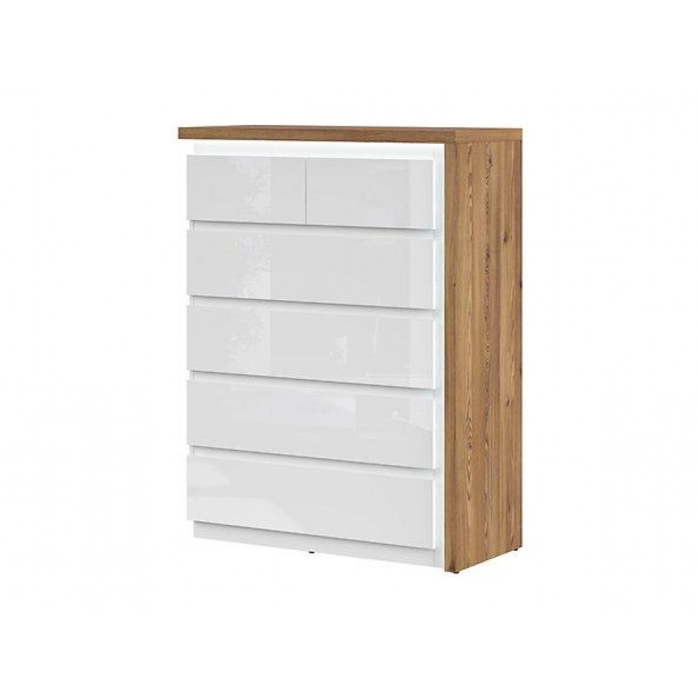 Комод KOM6S Nors BRW бежевый/белый