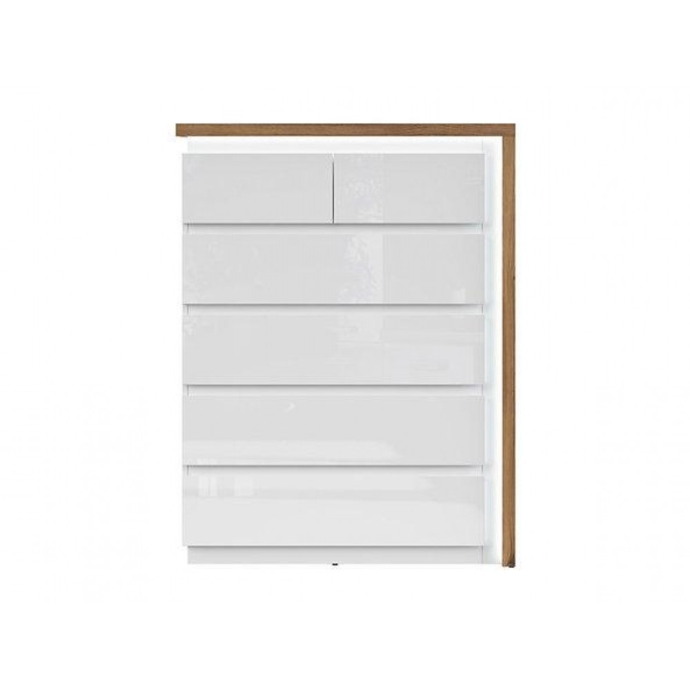 Комод KOM6S Nors BRW бежевый/белый