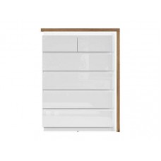 Комод KOM6S Nors BRW бежевый/белый
