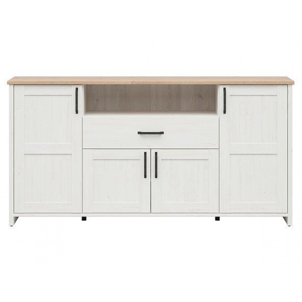 Комод KOM4D1S LOKSA BRW бежевый/белый