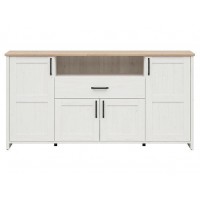 Комод KOM4D1S LOKSA BRW бежевый/белый