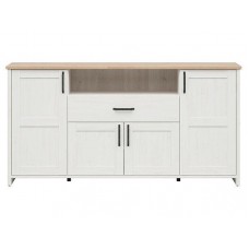 Комод KOM4D1S LOKSA BRW бежевый/белый