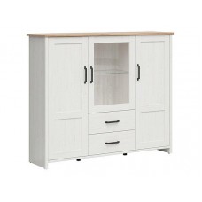 Витрина REG2D1W2S LOKSA BRW бежевый/белый