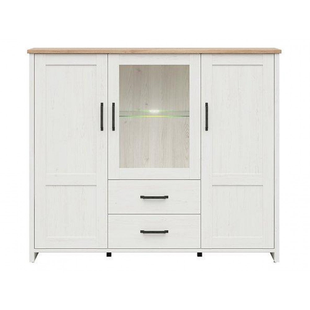 Витрина REG2D1W2S LOKSA BRW бежевый/белый