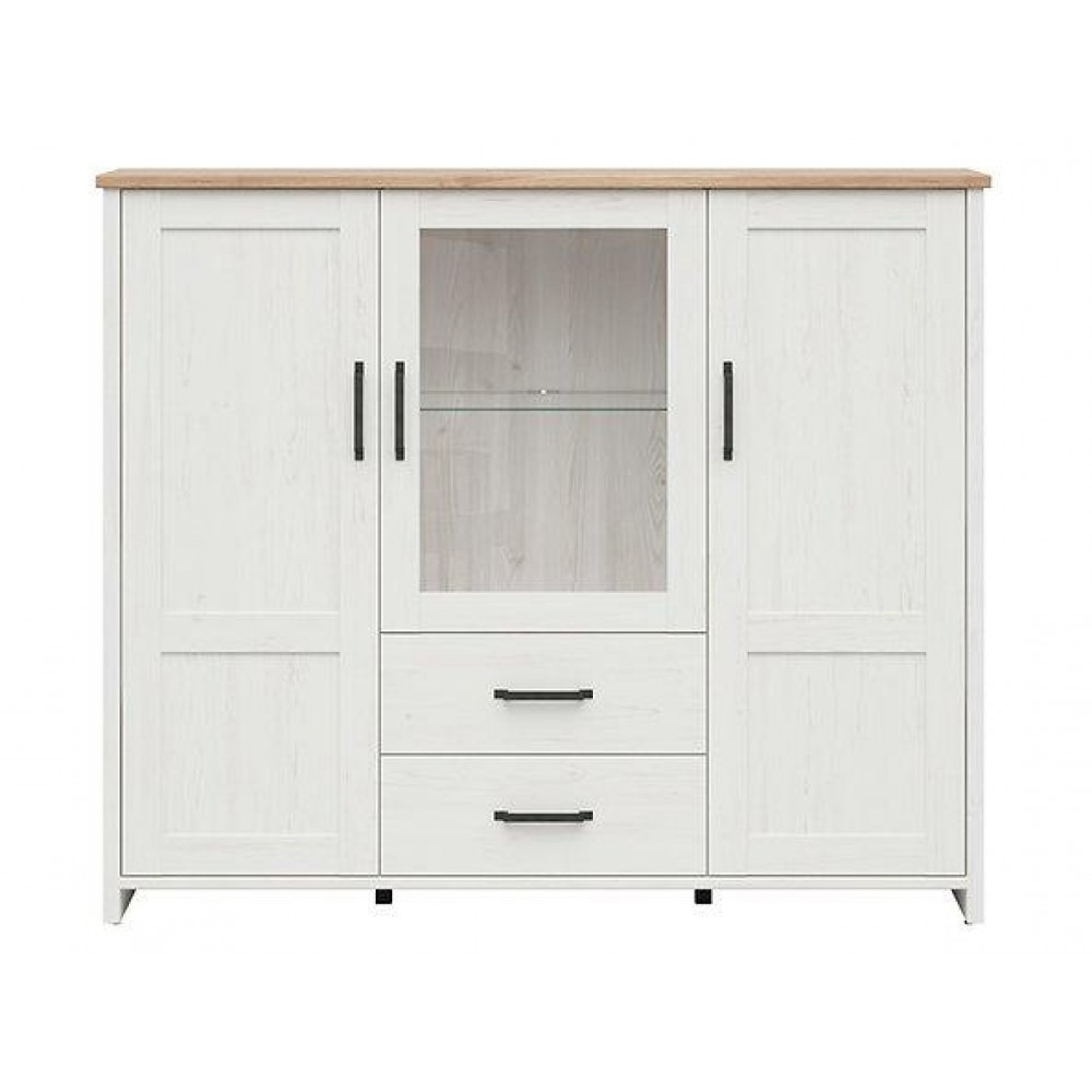 Витрина REG2D1W2S LOKSA BRW бежевый/белый