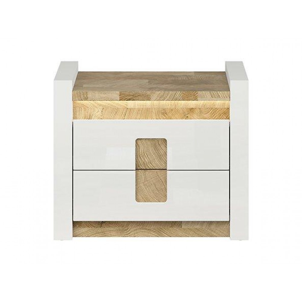 Тумба прикроватная KOM2S ALAMEDA BRW бежевый/белый