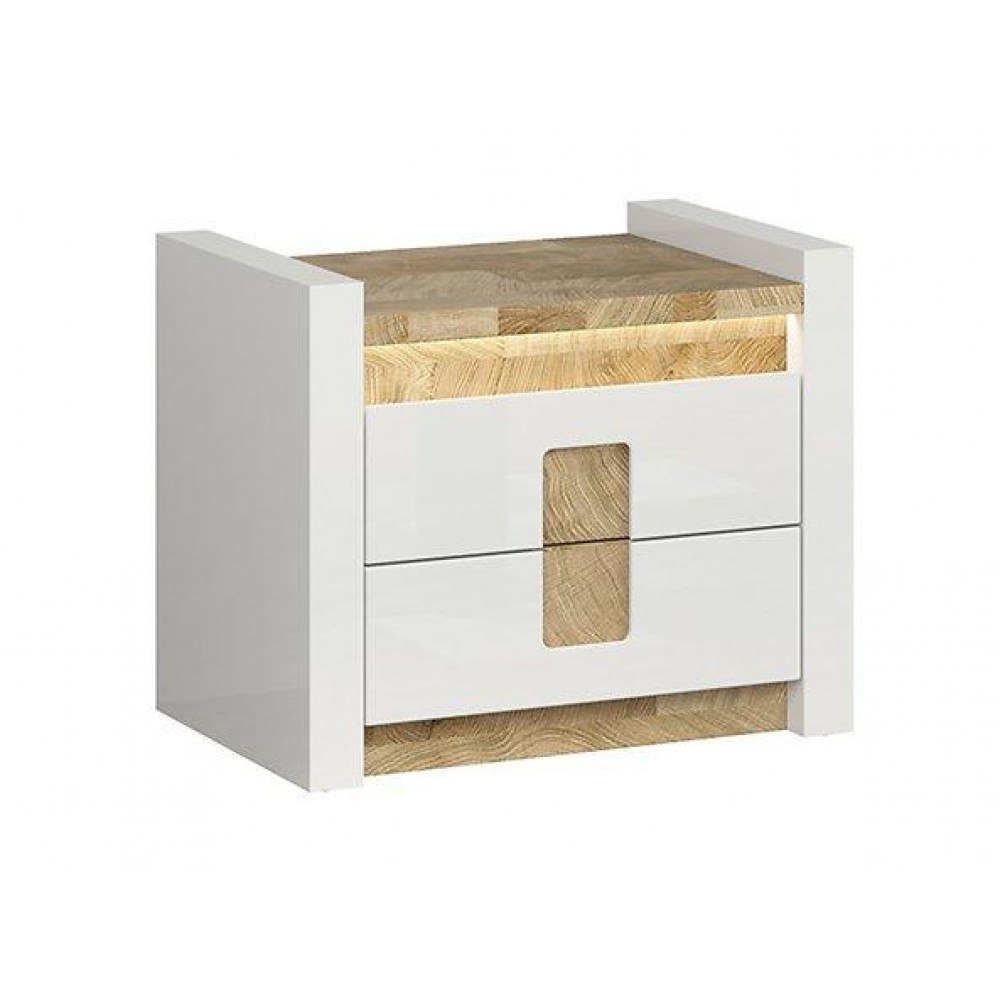 Тумба прикроватная KOM2S ALAMEDA BRW бежевый/белый