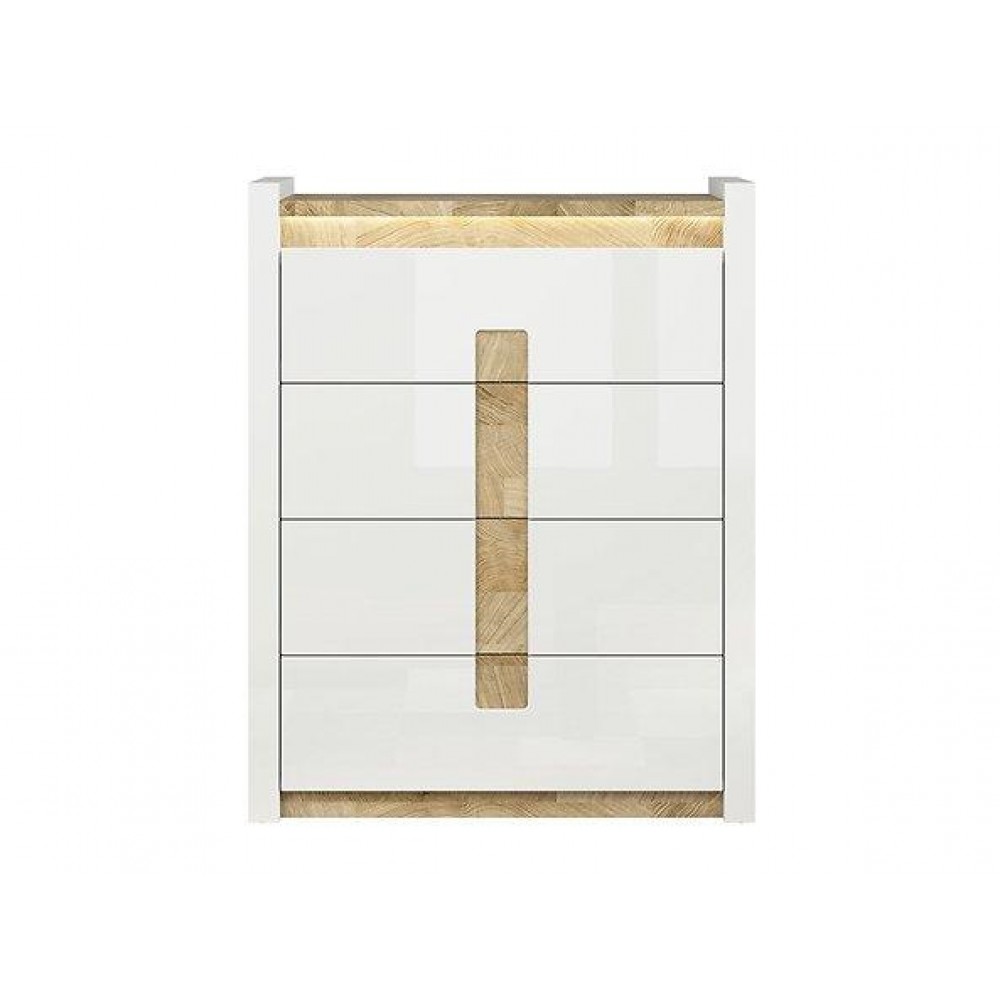 Комод KOM4S ALAMEDA BRW бежевый/белый